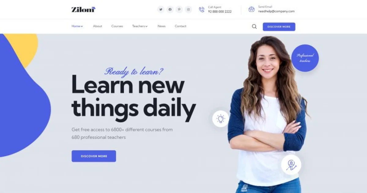 Zilom – Online Education Learning Elementor Template Kit