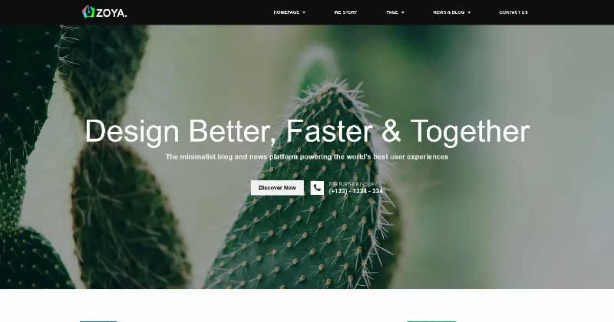 Zoya – Minimal Blog Elementor Template Kit