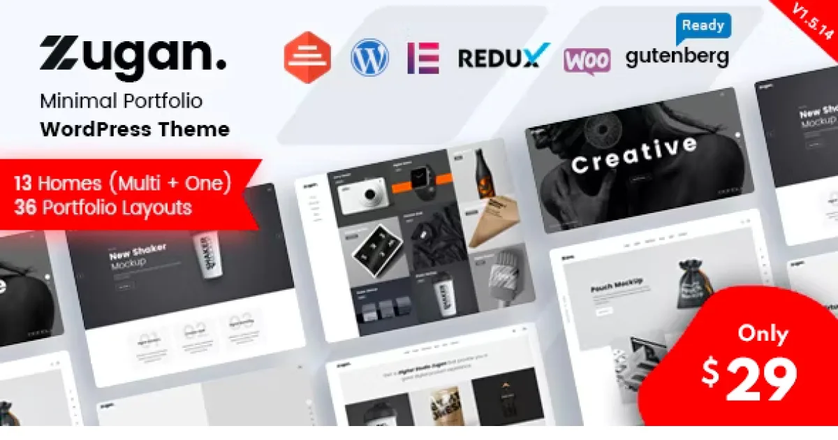Zugan – Minimal Portfolio WordPress ThemeÂ
