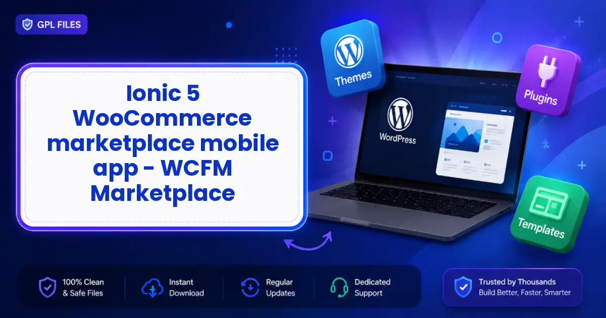 Ionic 5 WooCommerce marketplace mobile app – WCFM Marketplace